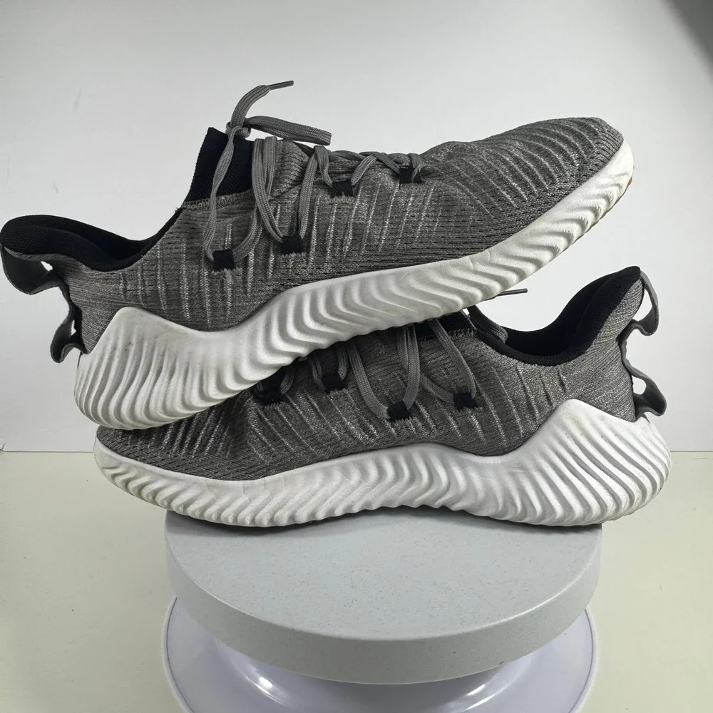 Adidas‎ Alphabounce Trainer Grey White Gum Sole Mens 13.5 Running Shoes